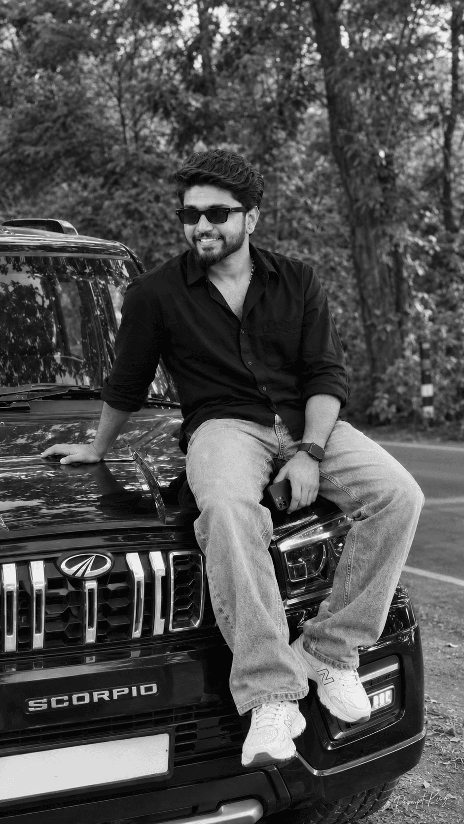 B&W Scorpio Lifestyle Portrait visual reference