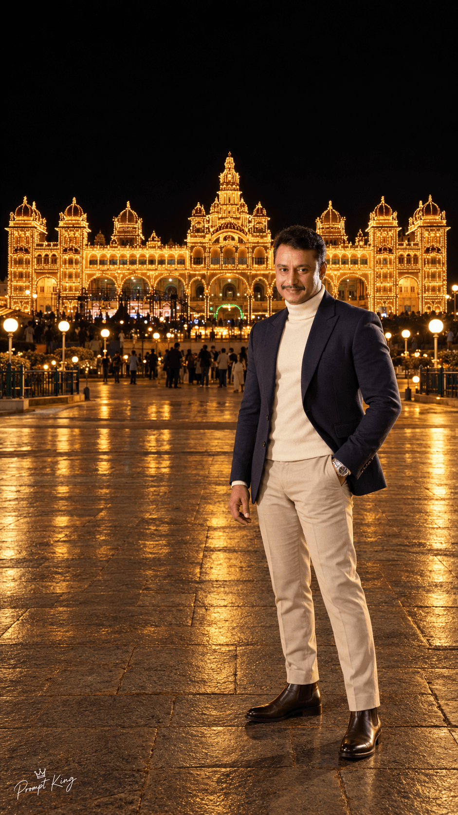 Mysore Palace Night 8K AI Photo visual reference
