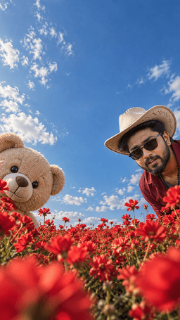 Red Flower Field visual reference