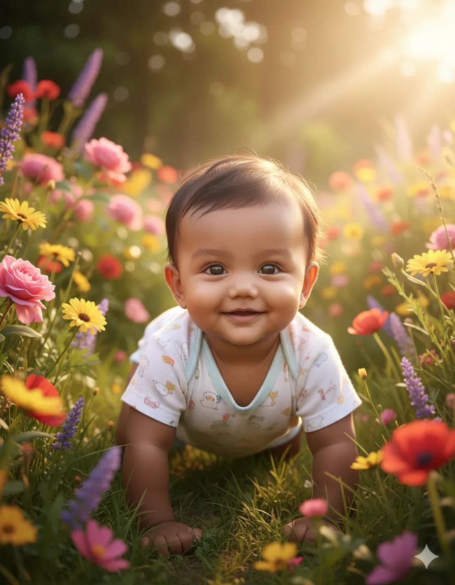 Flower garden visual reference