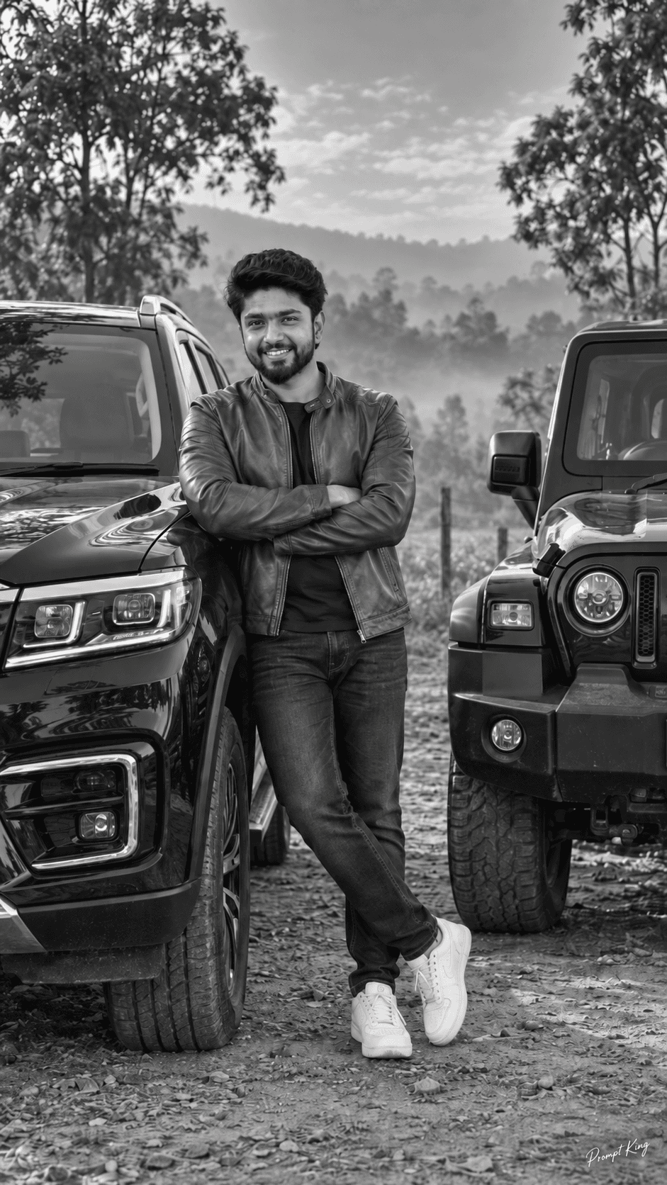 Cinematic Black SUV Portrait visual reference