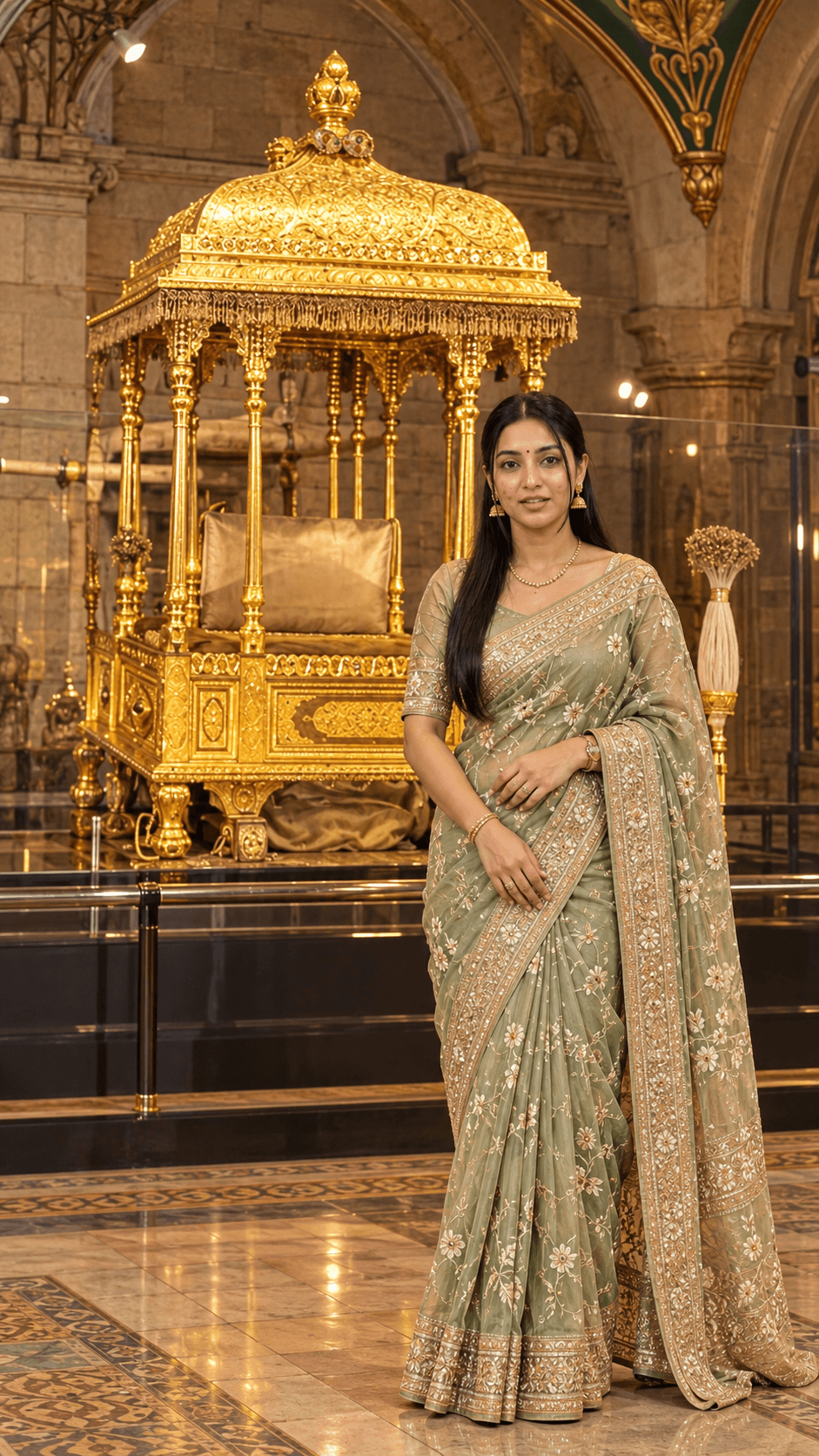 Golden Ambari 8K AI Girl Photo visual reference
